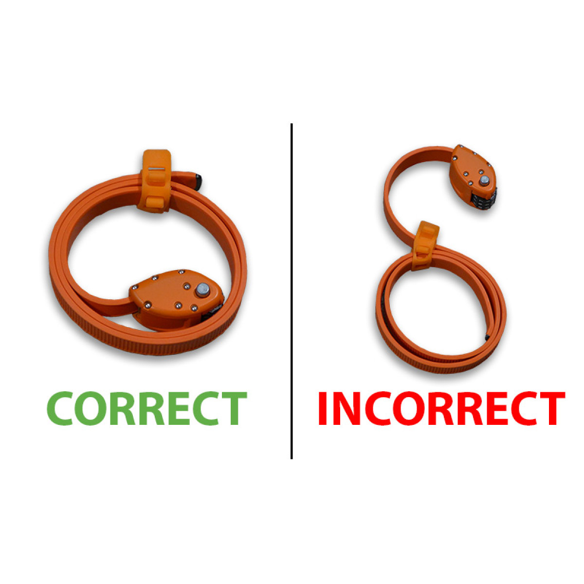 OTTOLOCK 152cm Cinch Lock Bike Lock | Orange | Velonova ®